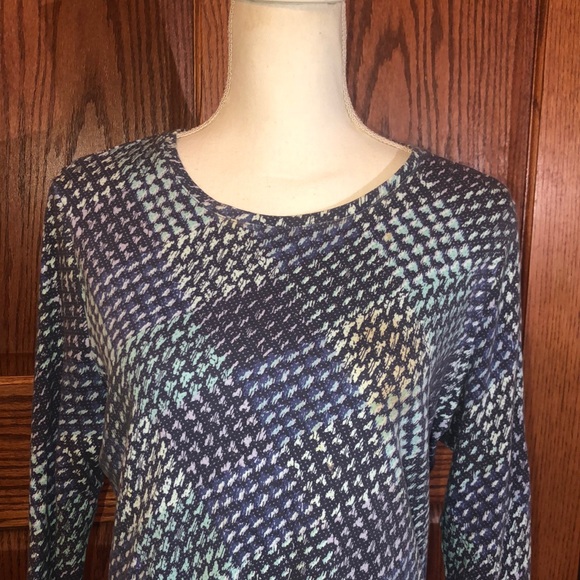 Studio Works Blue and Green long Sleeve Tee - Picture 5 of 5